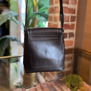 LOUIS VUITTON Utah Small Coffee Leather Yuma Messenger Bag