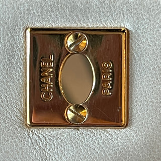 CHANEL Vintage Classic Top Handle Flap Bag Quilted Lambskin Medium