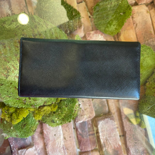 FERRAGAMO Glancini Continental Black Leather Wallet