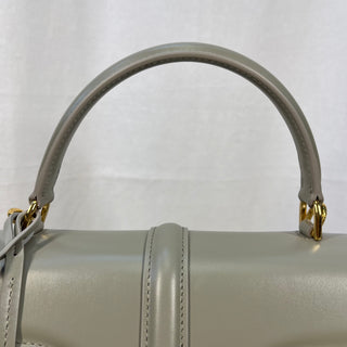 Celine Satinated Calfskin Small 16 Green Clay Top Handle Bag