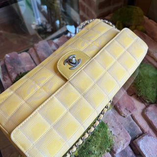CHANEL Travel Line Yellow East West Nylon Shoulder Bag