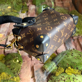 LOUIS VUITTON Petite Malle Souple Black Monogram Canvas Top Handle Bag