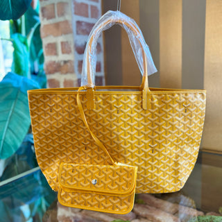 GOYARD Yellow Goyardine Saint Louis PM Tote