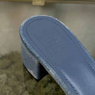 GIVENCHY Blue Denim 4G Mules SZ41