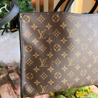 LOUIS VUITTON Popincourt MM Noir Monogram Canvas Tote