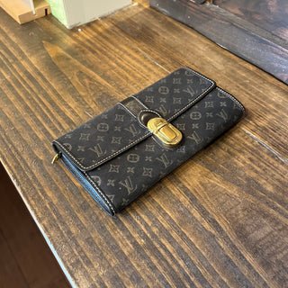 LOUIS VUITTON Sarah Fusain Monogram Idylle Canvas Wallet