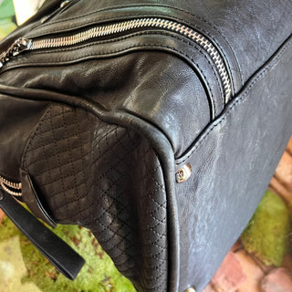 CHANEL Rue de Cambon Large Black Caviar Leather Bowling Bag