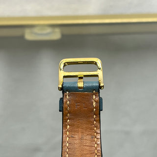 HERMES HH1.201  Blue Gold Plated H Quartz Ladies Watch