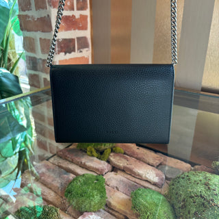 GUCCI Black Leather Dionysus Wallet On Chain