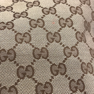 GUCCI Positano Small Beige Brown GG Canvas Leather Tote Bag