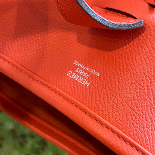 HERMES Evelyne PM III Bougainvillea Epsom Leather Crossbody Bag