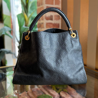 LOUIS VUITTON Artsy Black Empriente Leather Hobo