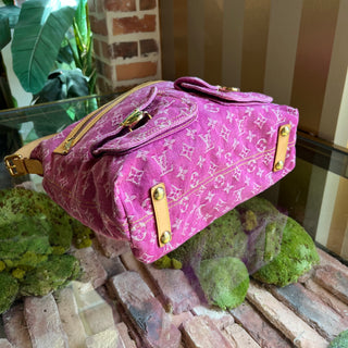 LOUIS VUITTON Baggy GM Pink Fuchsia Monogram Denim Shoulder Bag