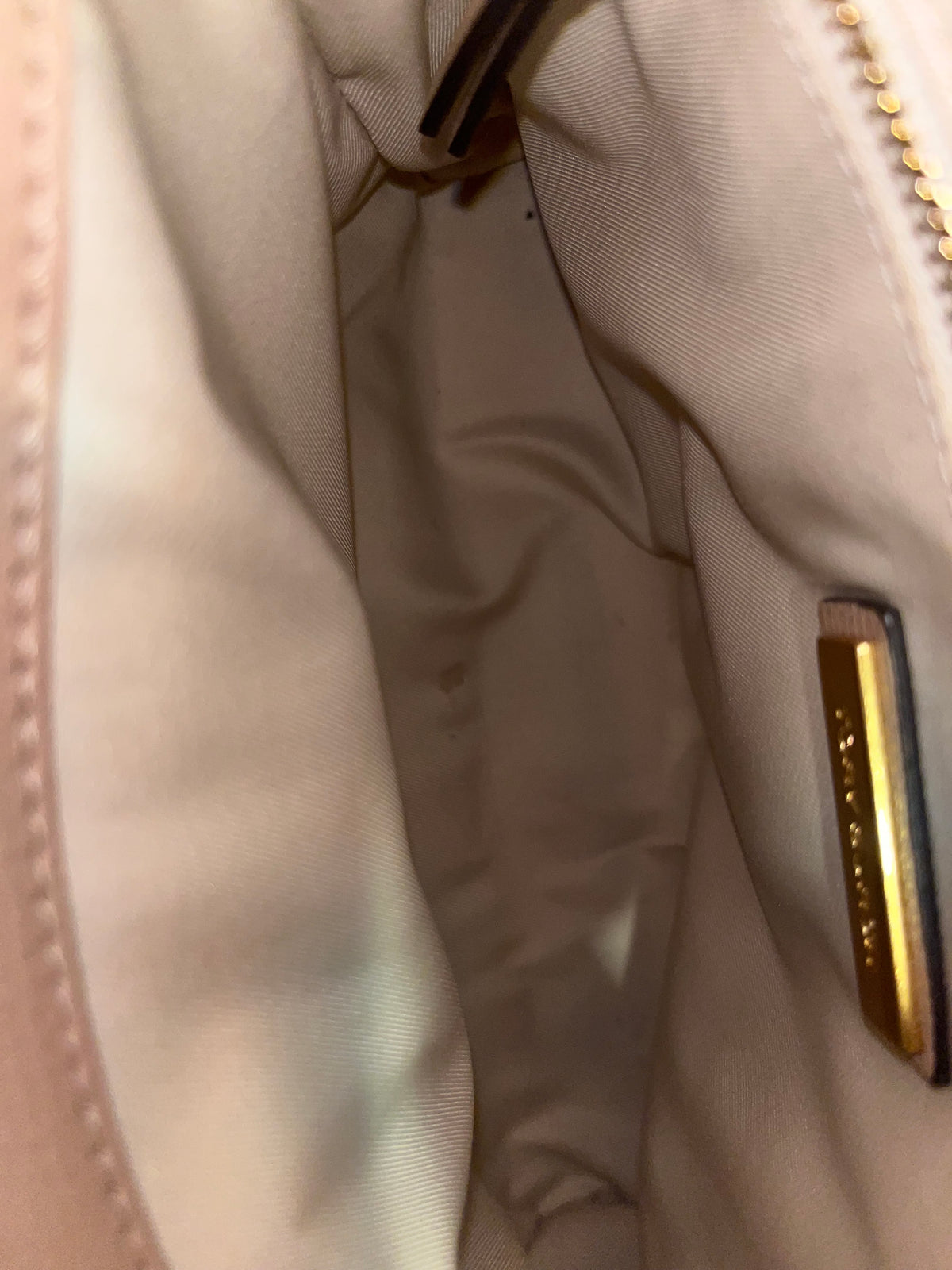 TORY BURCH Nude Kira Small Leather Tote Bag