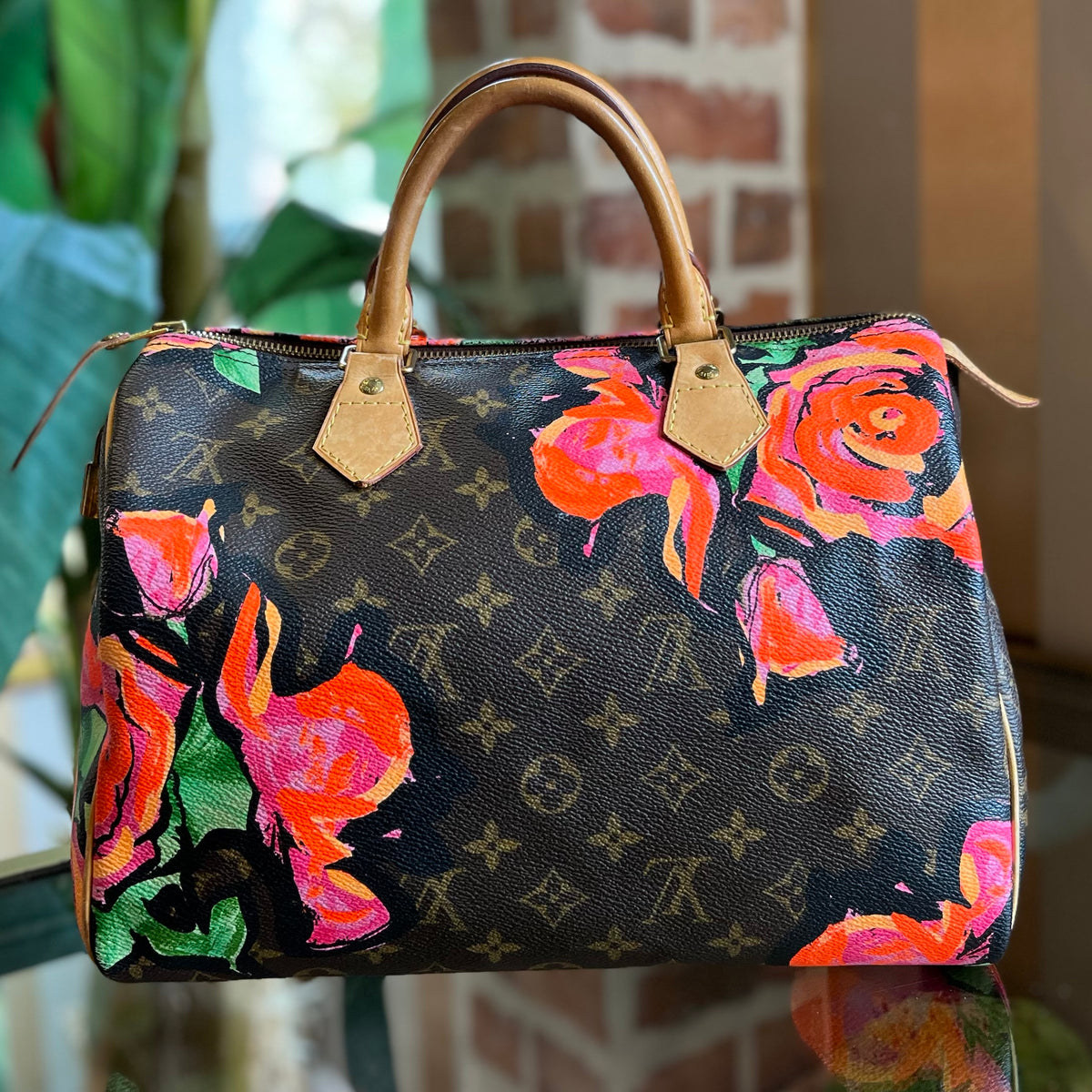 LOUIS VUITTON Limited Edition Stephen Sprouse Roses Speedy 30 Bag