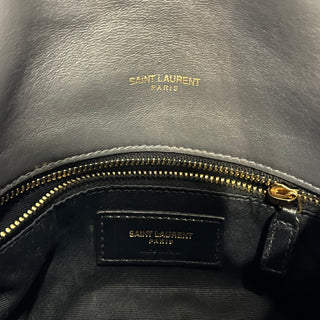 SAINT LAURENT Toy Gray Nappa Lambskin Puffer Shoulder Bag