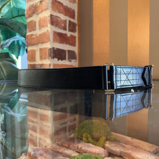 DIOR Cannage D Buckle Black Leather Belt SZ 90