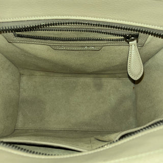 CELINE Luggage Micro Greige Drummed Calfskin Tote