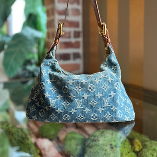 LOUIS VUITTON Baggy PM Blue Denim Monogram Shoulder Bag