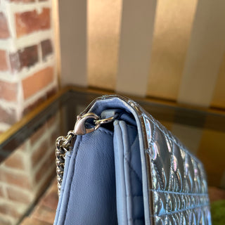 CHRISTIAN DIOR Miss Dior Blue Cannage Quilted Wallet on Chain