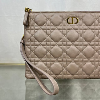 CHRISTIAN DIOR Medium Caro Daily Taupe Pouch