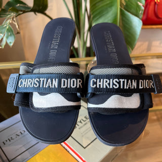 DIOR Dio(r)evlution Navy Blue Slides SZ 38