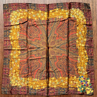 CHANEL Paisley Silk Vintage Scarf