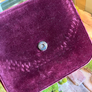 STELLA MCCARTNEY Falabellla Box Burggundy Velvet Crossbody
