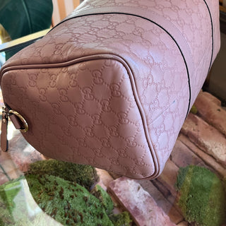 GUCCI Boston Joy Medium Winter Rose Guccissima Satchel