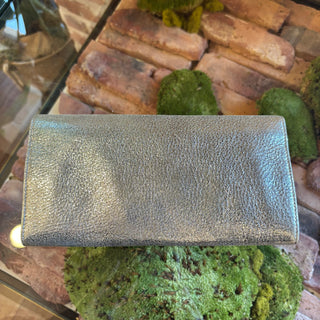 JIMMY CHOO Silver Leather Clutch