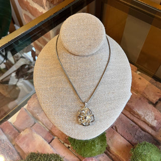 CHANEL Camelia Sterling Silver Necklace