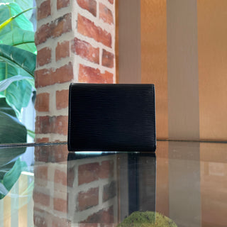 LOUIS VUITTON Elise Black Epi Leather Wallet