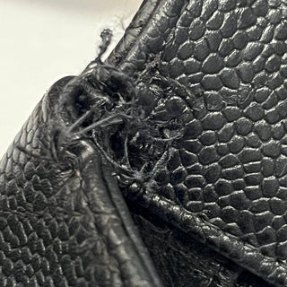 CHANEL Jumbo Single Flap Black Caviar Quilted Leather Vintage Shoulder Bag