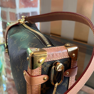 LOUIS VUITTON Side Trunk MM Brown Monogram Canvas Crossbody Bag
