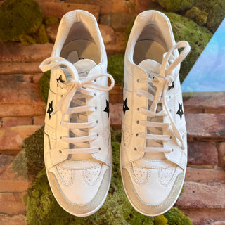 DIOR White Calfskin Suede Star Sneakers SZ 37.5 (US 7.5)