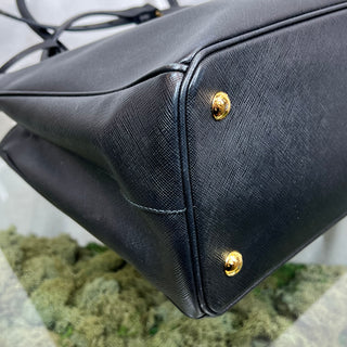 PRADA Medium Black Saffiano Lux Tote Bag