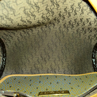 SAINT LAURENT Vintage Brown Canvas YSL Crossbody Bag
