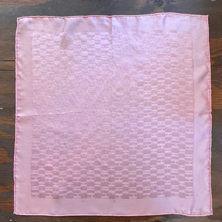 HERMES Rose Faconnee Grand H Pocket Square