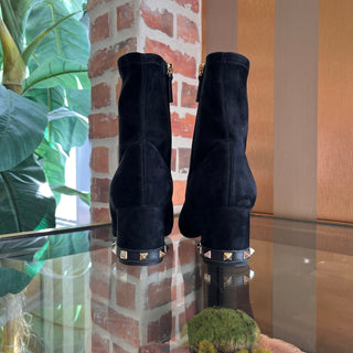 VALENTINO Black Suede Rockstud Boots SZ 37.5 (US 7.5)