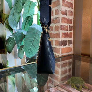 GIVENCHY Black Logo-Printed Canvas Shoulder Bag
