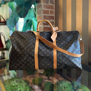 LOUIS VUITTON Keepall Bandouliere 60 Monogram Canvas Vintage Duffel Bag