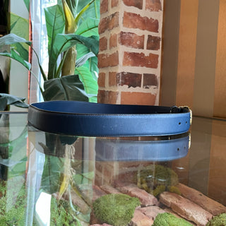 GUCCI Interlocking G Navy Blue Leather Belt 100/40(12US)