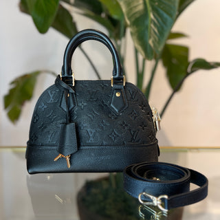 LOUIS VUITTON Neo Alma BB Black Monogram Empriente Leather Satchel