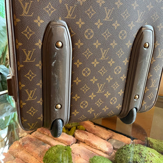LOUIS VUITTON Pegase 55 Brown Monogram Canvas Rolling Luggage