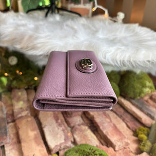 GUCCI Purple Leather Logo Wallet