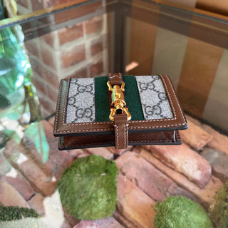 GUCCI GG Supreme Coated Canvas Piston Lock Ophidia Wallet