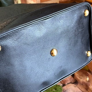 LOUIS VUITTON Black Leather Cruise Bucket Bag GM