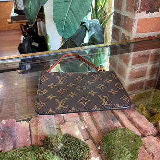 LOUIS VUITTON Loop Pochette Brown Monogram Canvas Pouch