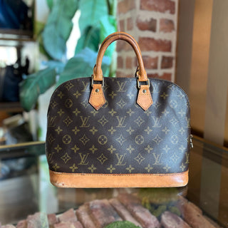 LOUIS VUITTON Vintage Alma PM Brown Monogram Canvas Top Handle