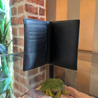 MCM Brown Ottomar Leather Passport Holder
